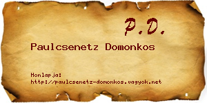 Paulcsenetz Domonkos névjegykártya